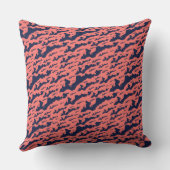 クラシックな漁師の島のロゴの枕-珊瑚の海軍 クッション (裏面)