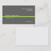 クラシックな灰色のグリーン・ライン名刺 名刺 (正面/裏面)