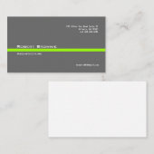 クラシックな灰色のグリーン・ライン名刺 名刺 (正面/裏面)
