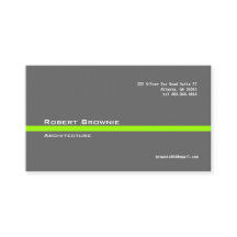 クラシックな灰色のグリーン・ライン名刺