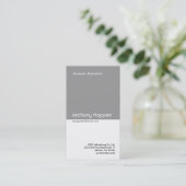 クラシックな灰色のディバイダーの名刺2 名刺 (スタンド正面)