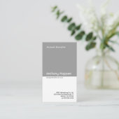 クラシックな灰色のディバイダーの名刺2 名刺 (スタンド正面)