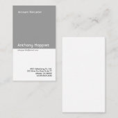 クラシックな灰色のディバイダーの名刺2 名刺 (正面/裏面)