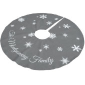 クラシックな灰色のパーソナライズな木のスカート ブラッシュドポリエステルツリースカート (アングル)