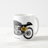 クラシックな無比G45オートバイのマグ コーヒーマグカップ (正面右)