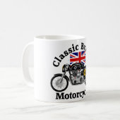 クラシックな無比G45オートバイのマグ コーヒーマグカップ (正面左)