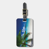 クラシックな熱帯島のビーチの楽園 ラゲッジタグ (正面縦)