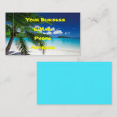 クラシックな熱帯島のビーチの楽園 名刺 (正面/裏面)