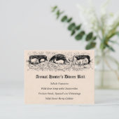 クラシックな狩猟の宴の食事メニュー 招待状 (スタンド正面)