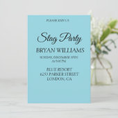 クラシックな独身パーティー 招待状 (スタンド正面)