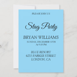 クラシックな独身パーティー 招待状