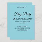 クラシックな独身最後の宴 招待状 (正面/裏面)