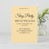 クラシックな独身最後の宴 招待状 (スタンド正面)