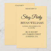 クラシックな独身最後の宴 招待状 (正面/裏面)