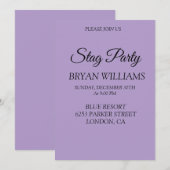 クラシックな独身最後の宴 招待状 (正面/裏面)