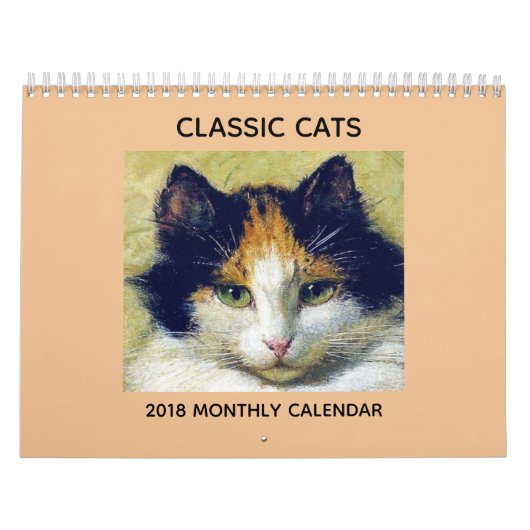 クラシックな猫2018のカレンダー カレンダー (カバー)