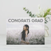 クラシックな現代の卒業写真発表カード 招待状 (スタンド正面)