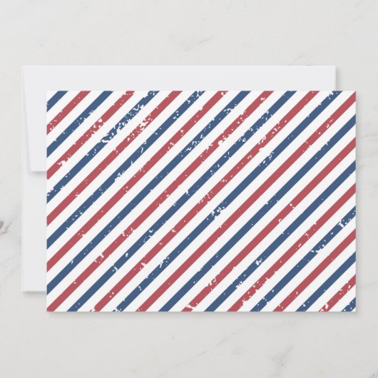 クラシックな理容店の誕生日テーマの招待状 招待状 (裏面)