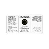 クラシックな白い化粧品ドロッパーボトルラベルロゴ ラベル (正面)