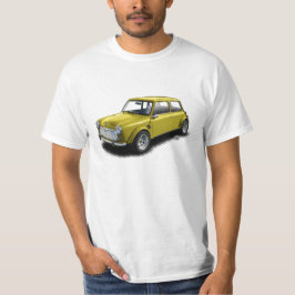 クラシックな白いTシャツの黄色1969の小型車 Tシャツ