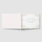クラシックな白バラの結婚式 ゲストブック (全面)