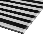 クラシックな白黒ストライプ カッティングボード (角)