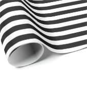 クラシックな白黒ストライプ ラッピングペーパー (ロールコーナー)