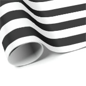 クラシックな白黒ストライプ ラッピングペーパー (ロールコーナー)