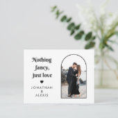 クラシックな白黒写真アーチ70年代タイポグラフィー ポストカード (スタンド正面)