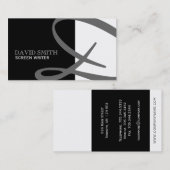 クラシックな白黒名刺 名刺 (正面/裏面)