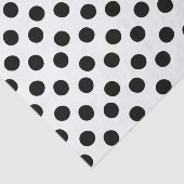 クラシックな白黒水玉模様のティッシュペーパー 薄葉紙 (詳細)