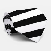 クラシックな白黒縞模様 ネクタイ (ロール)