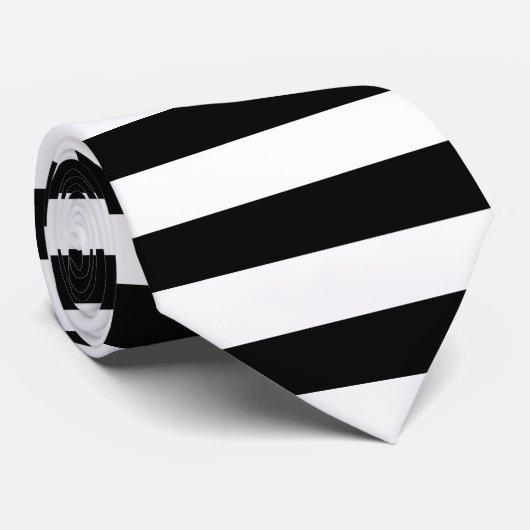 クラシックな白黒縞模様 ネクタイ (ロール)