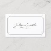 クラシックな真珠の白い運転者の名刺 名刺 (正面)