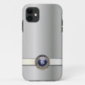 クラシックな真珠の銀のモノグラムのiPhone 5の場合 Case-Mate iPhoneケース (裏面)