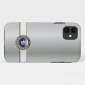 クラシックな真珠の銀のモノグラムのiPhone 5の場合 Case-Mate iPhoneケース (裏面(横))