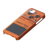 クラシックな石のオレンジゆがみのペダル Case-Mate iPhoneケース (下部)