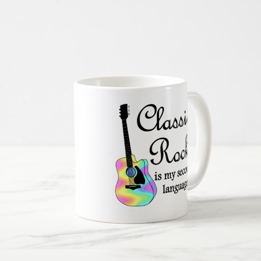 クラシックな石は私の第2言語です コーヒーマグカップ (正面右)