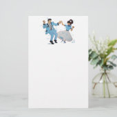 クラシックな石nロールジャイヴのダンサーの漫画 便箋 (スタンド正面)