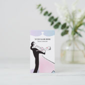 クラシックな社交ダンスのインストラクタービジネス 名刺 (スタンド正面)