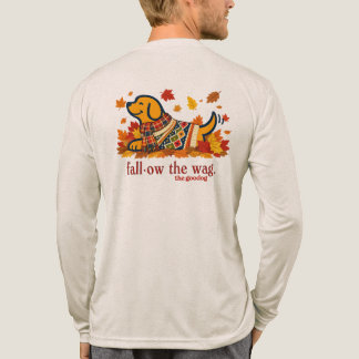 クラシックな秋のドッグ・ラバー・ロングスリーブ トライブレンドＴシャツ