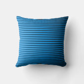 クラシックな空色の細い縦縞のプラシ天の装飾用クッション クッション (裏面)