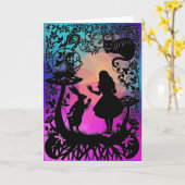 クラシックな童話。ブランクカード カード (黄色い花)