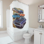 クラシックな筋肉車 シャワーカーテン (インサイチュ)