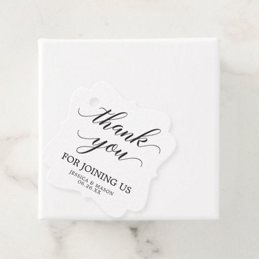 クラシックな結婚式のお礼タグ フェイバータグ (インサイチュ)