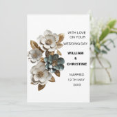 クラシックな結婚式のカード 招待状 (スタンド正面)