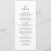 クラシックな結婚式のメニューカード 高級感のあるネイビー メニュー (正面)