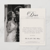 クラシックな結婚式の写真 ウェディング・カード 招待状 (正面/裏面)