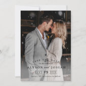 クラシックな結婚式の写真 セーブザデート (正面)