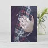 クラシックな結婚式の招待前案内 セーブザデート (スタンド正面)